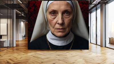 portrait of  a nun Wall mural