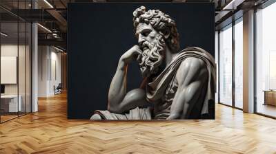 An imposing Greek statue, testament to ancient Hellenic art and culture. Generative AI Wall mural