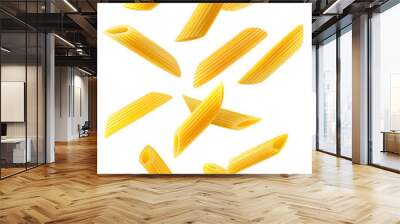 penne pasta isolated on transparent background Wall mural