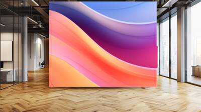 Colorful abstract wave background Wall mural