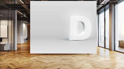 High detailed 3D font character, vector illustration Wall mural