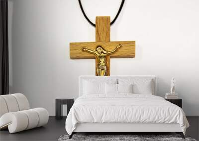 a pendant with a wooden cross Wall mural