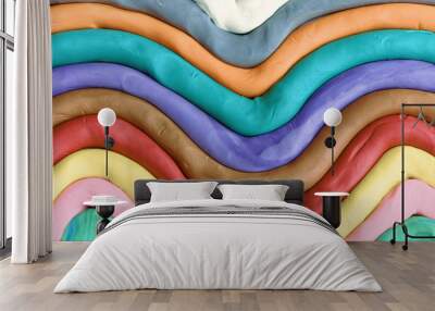 Abstract plasticine background texture. Close Up pattern image. Wall mural