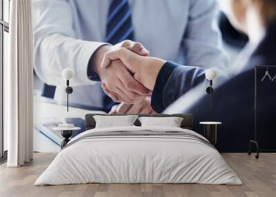 Business handshake in the office Wall mural