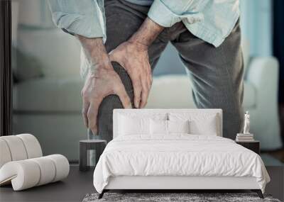 Old man with knee pain Wall mural