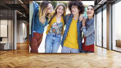 Teenagers friends friendship students concept Wall mural