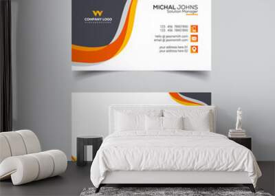 Vector Modern Creative and Clean Business Card Template Design Wall mural