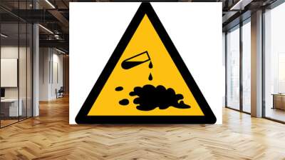 Beware Chemical Spill Symbol Sign Isolate On White Background,Vector Illustration EPS.10 Wall mural