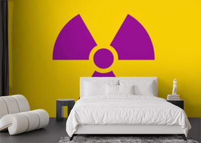 Caution Sign Radioactive Materials Area Wall mural