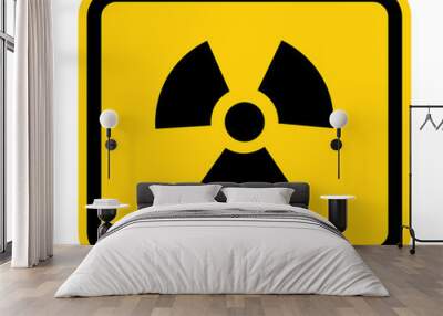 Radiation Hazard Symbol Sign Isolate on White Background,Vector Illustration Wall mural