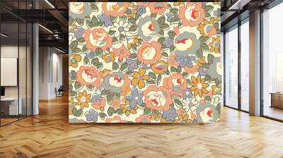 flower pattern texture print,repeat design pattern for textile printing factory Wall mural