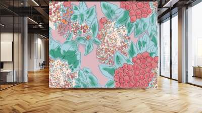 flower pattern texture print,repeat design pattern for textile printing factory Wall mural