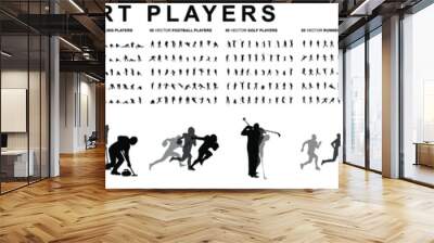 500 Sport players - Vector Wall mural