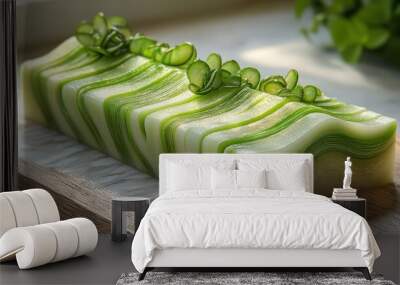 Green Layered Dessert Wall mural