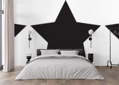 five stars customer product rating review flat icon for apps and websites.eps Wall mural