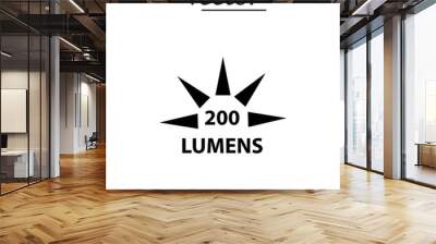 lumen icon flat illustration design on white background..eps Wall mural