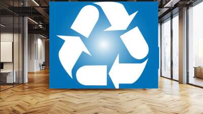 recycle icon vector illustration on white background  Wall mural