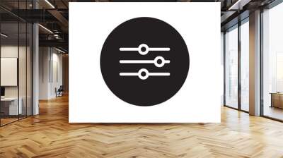 setting Icon vector,trendy style black flat icon on white..eps Wall mural