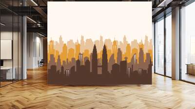 Kuala Lumpur Malaysia skyline. Trendy cityscape silhouette Wall mural