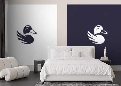 duck logo design vector Wall mural