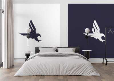 eagle logo design vector Wall mural