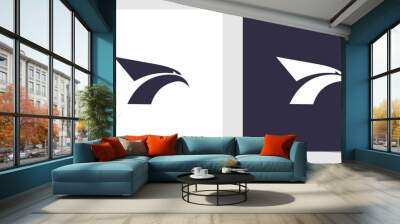 letter f with falcon logo design Wall mural