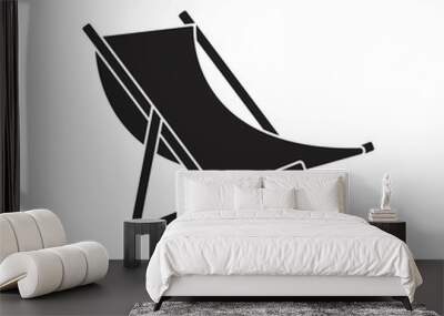 beach chair isolated icon Wall mural