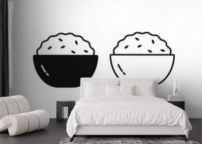 Rice bowl icon Wall mural