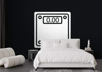 Smart scales device icon. Outline Smart scales device Wall mural