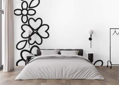 flower petals border corner Wall mural