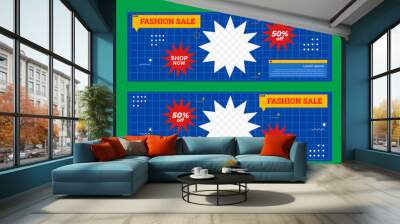 retro classic fashion sale banner template Wall mural