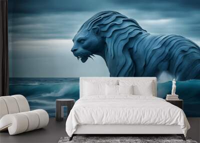 A water lion, guradian of the ocean Wall mural