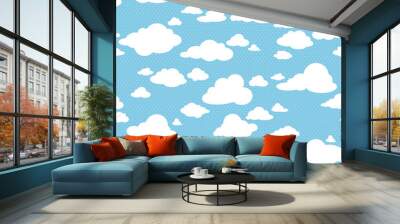 seamless pattern with clouds Wall mural