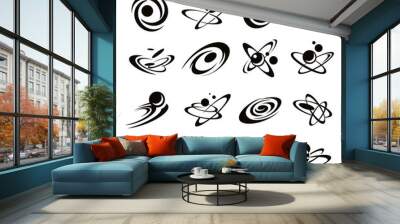 set of abstract space icons vector illustration Wall mural