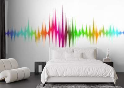 equalizer wave on black background Wall mural