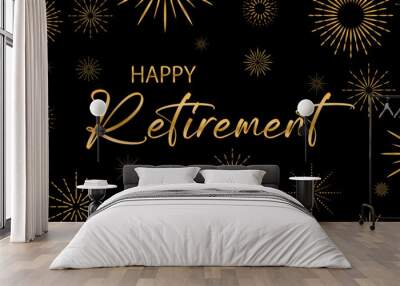 happy retirement card on white background	 Wall mural