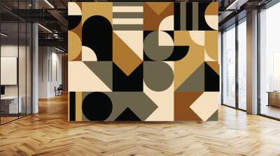 seamless pattern with abstract geometric shapes  Wall mural