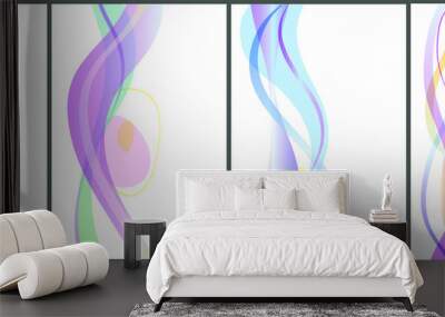 Set of abstract cover background designed with the arrangement of colors and styles in modern styles. Wall mural