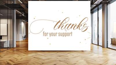 Thanks for your support card Wall mural