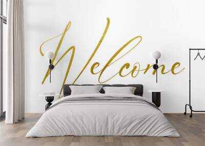 welcome text on white background	 Wall mural