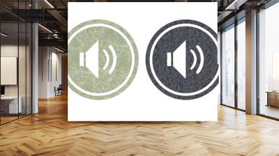 Sound icon symbol gray and yellow  Wall mural