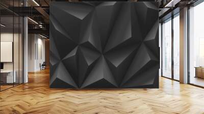 black carbon background abstract polygon. fashion luxury Wall mural