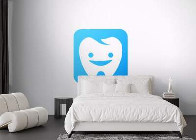 dentist logo vector icon design template. dental clinic concept Wall mural