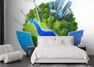 Ecology planet concept. Earth collection. Isolated. Wall mural