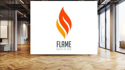 fire flame logo design luxury vector template Wall mural