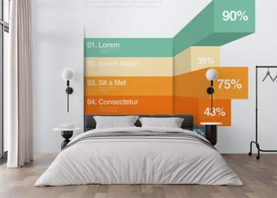 Infographics vector design template. Creative diagram Wall mural