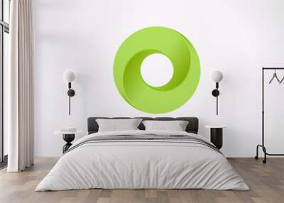 Logo Infinity Green loop Circle abstract vector icon Wall mural