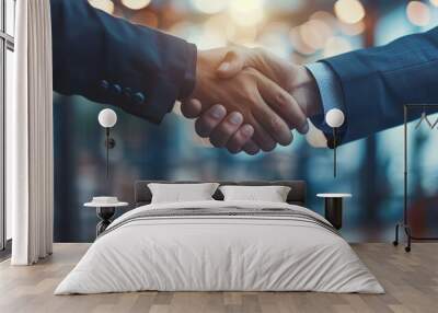 businessman shaking hand. Wall mural