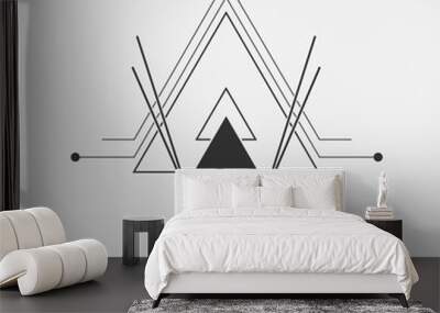 minimalist geometric design elements tattoo. - hipster concept. Wall mural