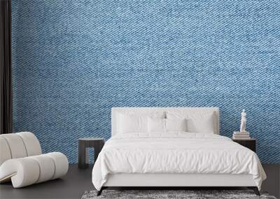 old pale blue denim jean texture Wall mural